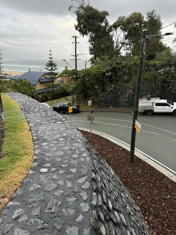 Hand-placed rock pitching by All Stone & Pave
